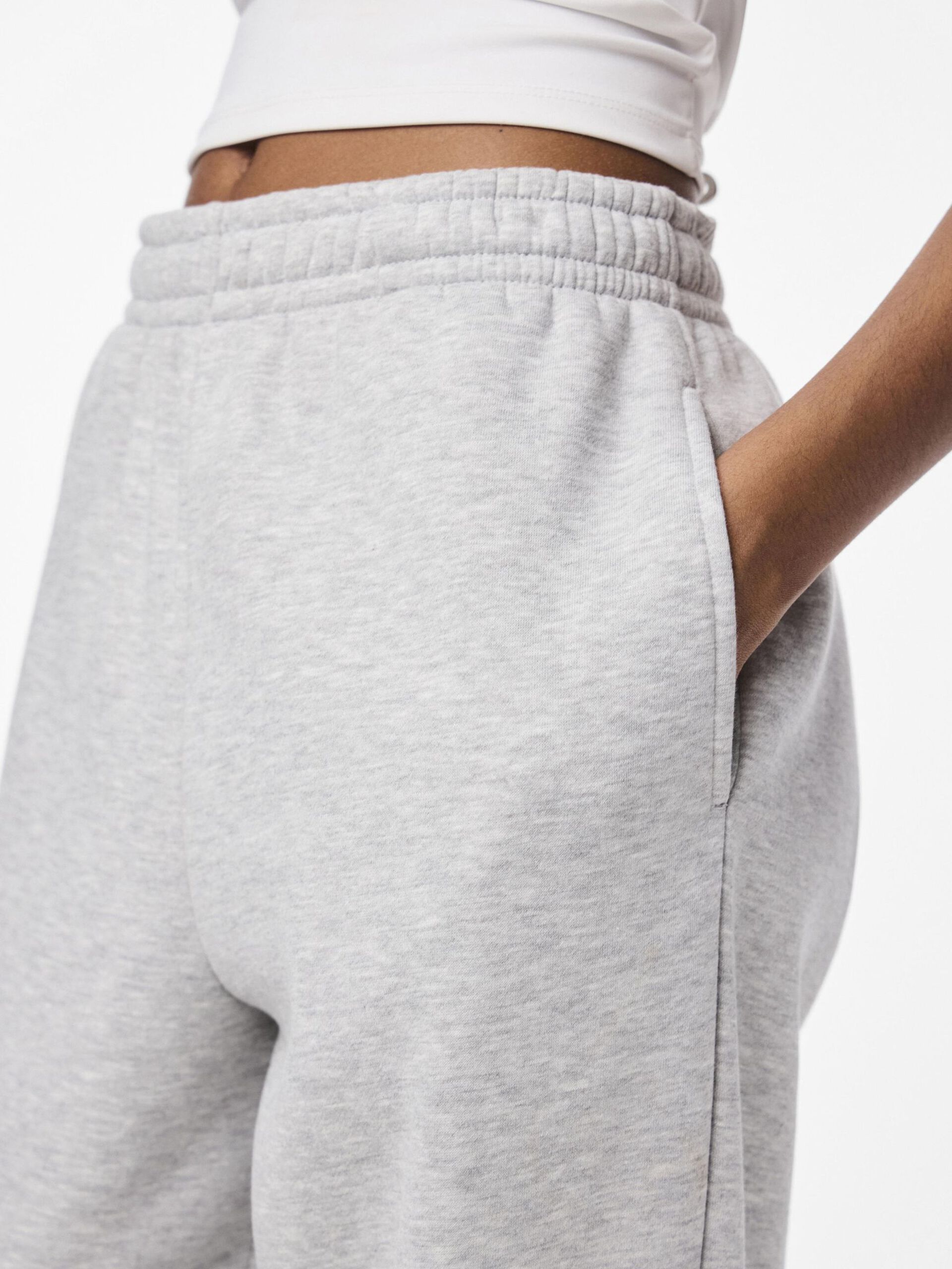 Carousel image - PCCHILLI - DROIT JOGGING EN MOLLETON, Light Grey Melange | 4