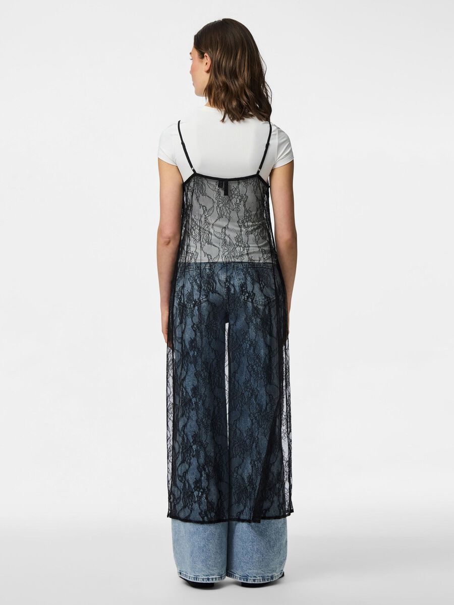 Carousel image - PCFRILLE LACE MIDI DRESS, Black | 2