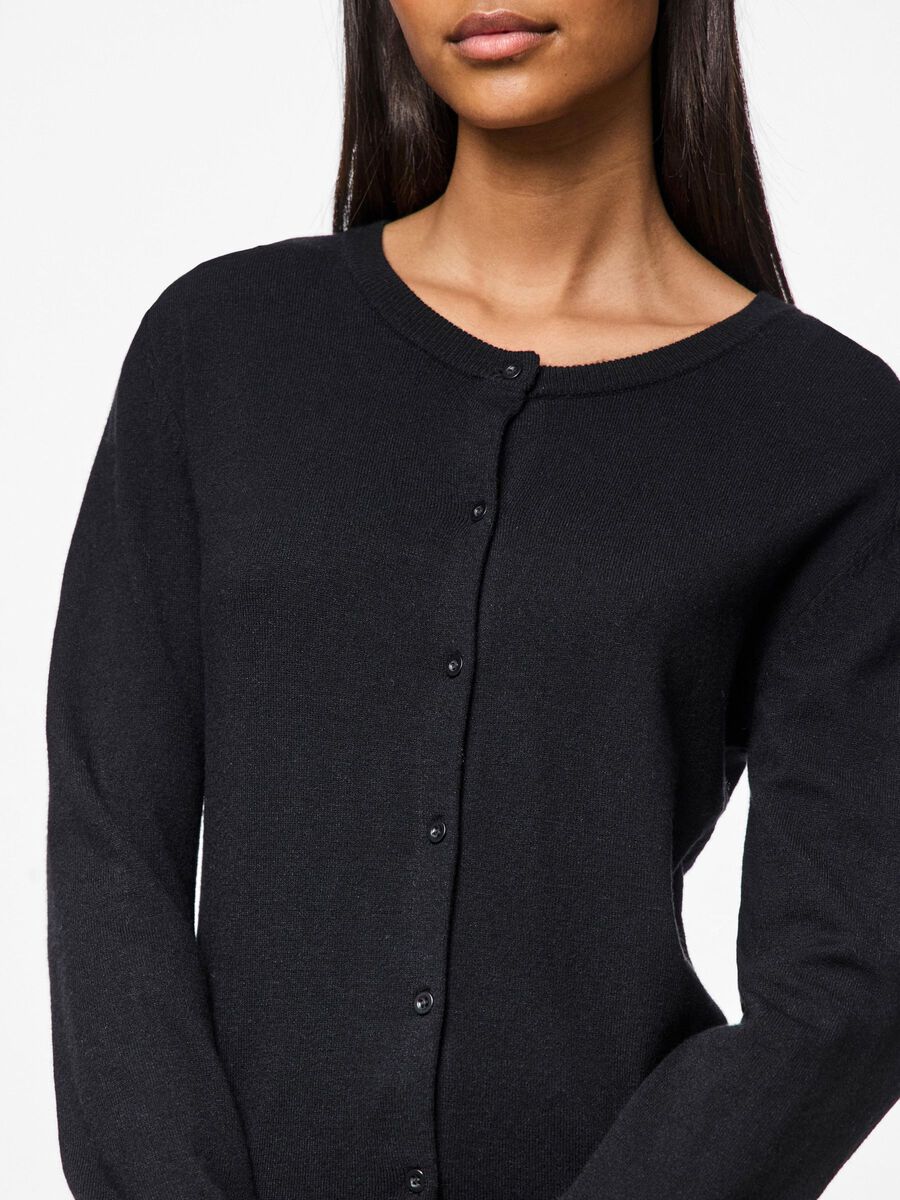 Carousel image - PCNORA GEBREID VEST, Black | 4