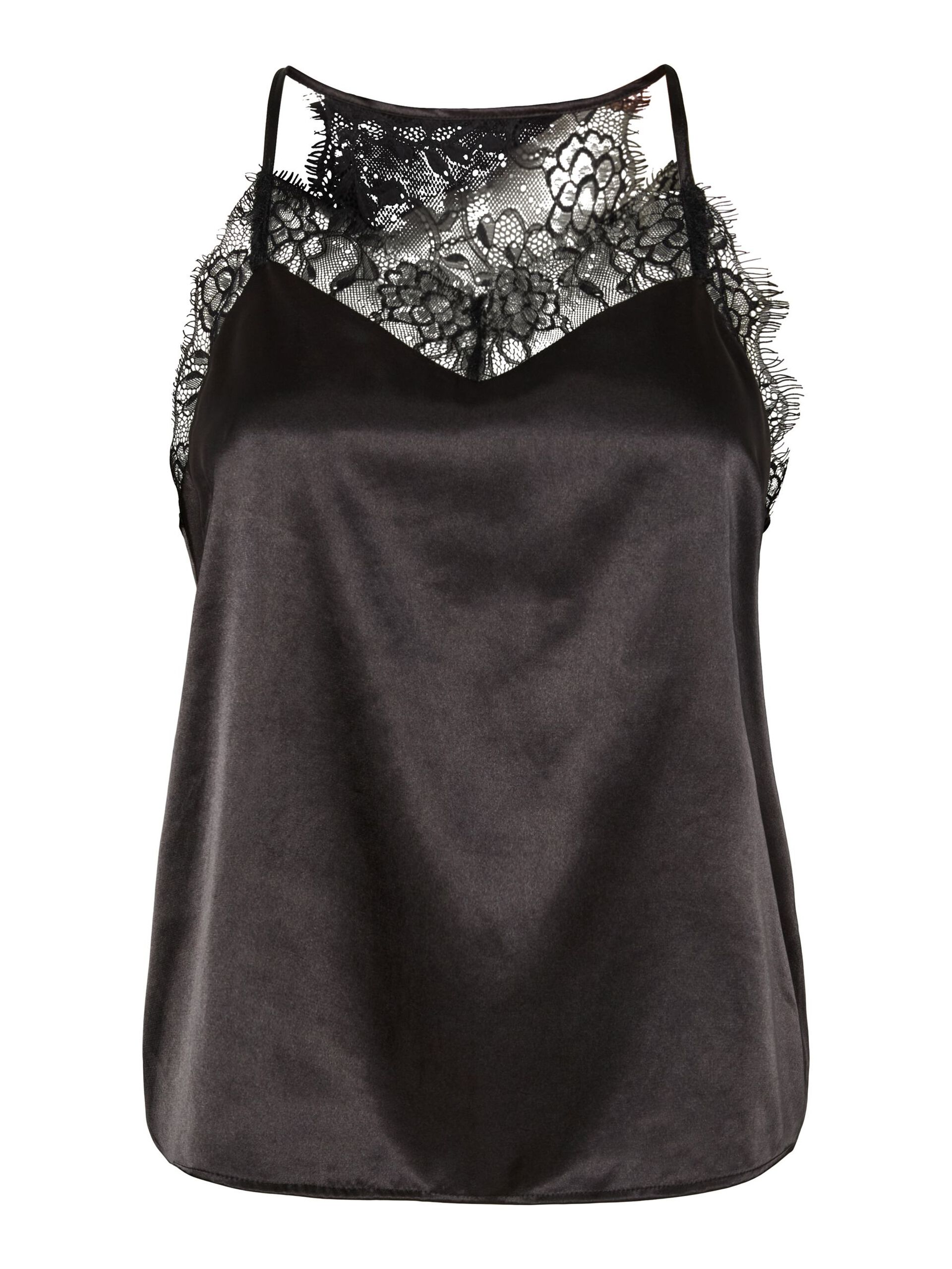 Carousel image - PCJAHARA SATIN TOP, Black | 7