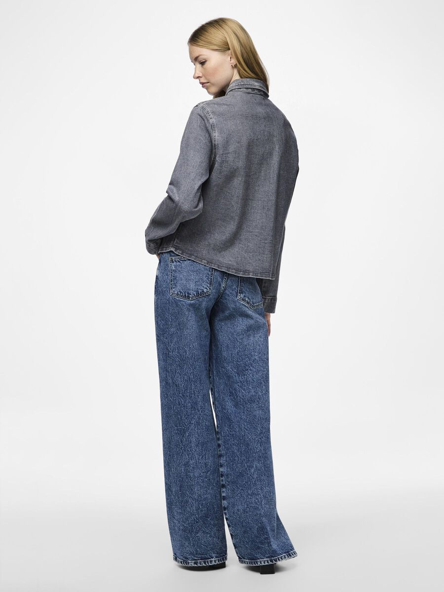Product carousel image - CAMICIA DI JEANS, Grey Denim | 2
