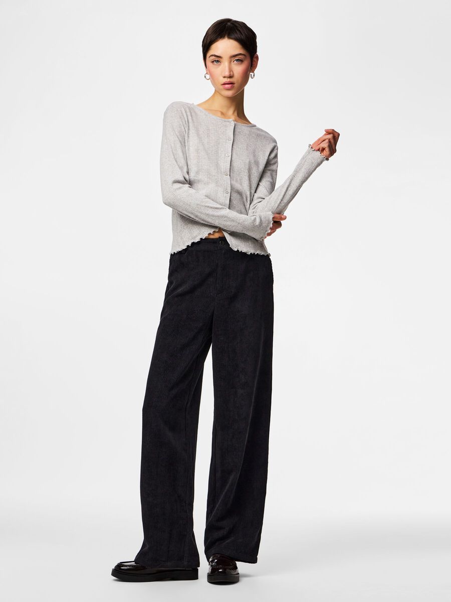 Carousel image - PCMARIE - POINTELLE CARDIGAN, Light Grey Melange | 3