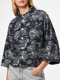 Product image thumbnail - PCMAROSA 3/4 DENIM SHIRT, Black | 4