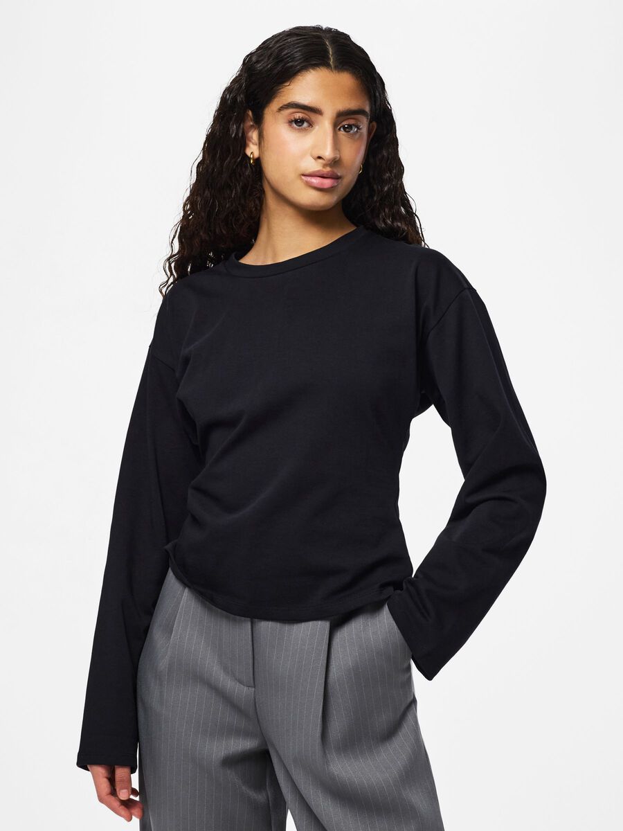 Product carousel image - PCAMY ZIP LONG-SLEEVED T-SHIRT, Black | 1