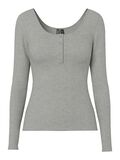 Product image thumbnail - PCKITTE  LONG SLEEVED TOP, Medium Grey Melange | 5