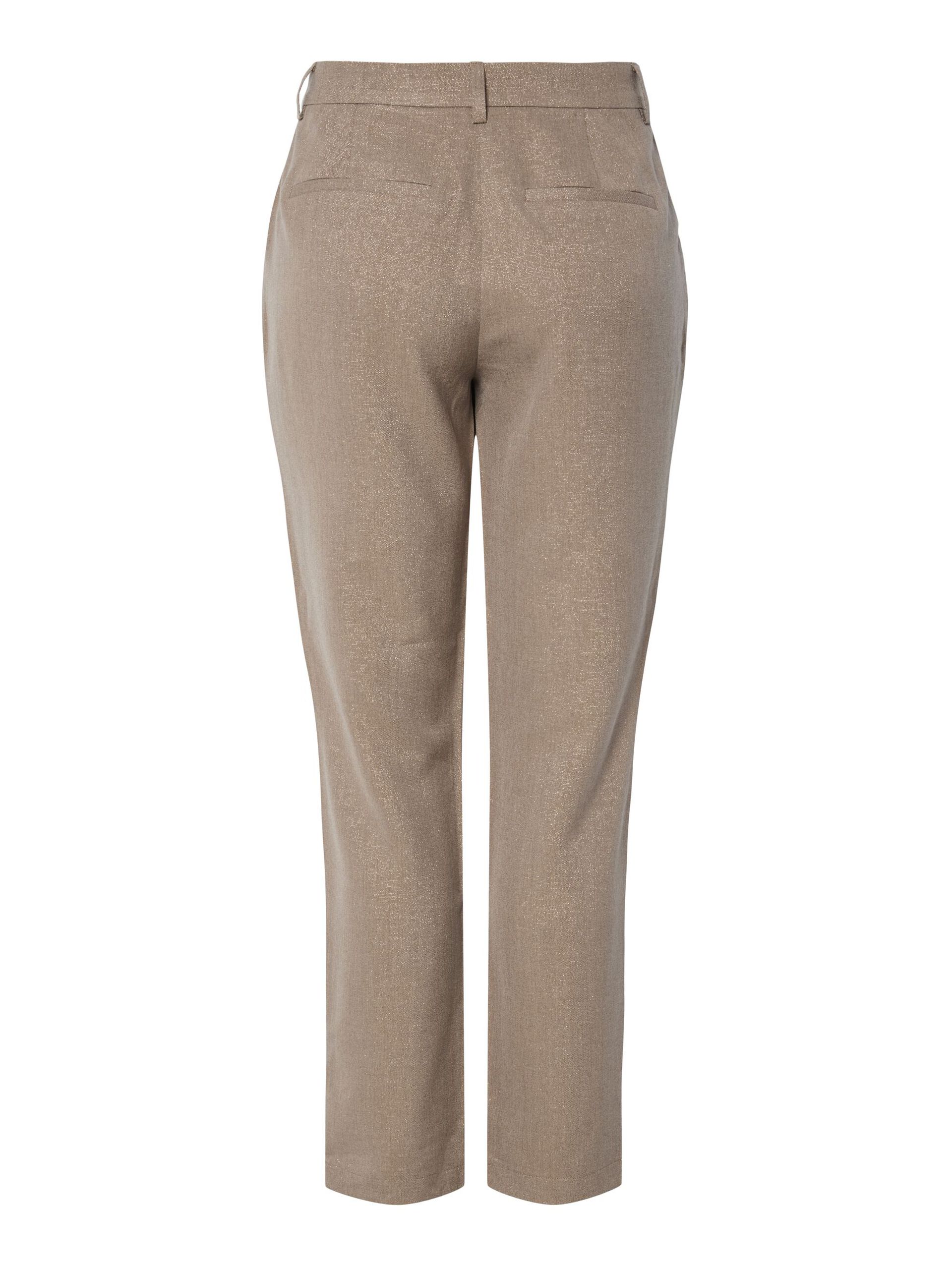 Carousel image - PCBOSELLA GLITTER ANKLE TROUSERS, Fossil | 7