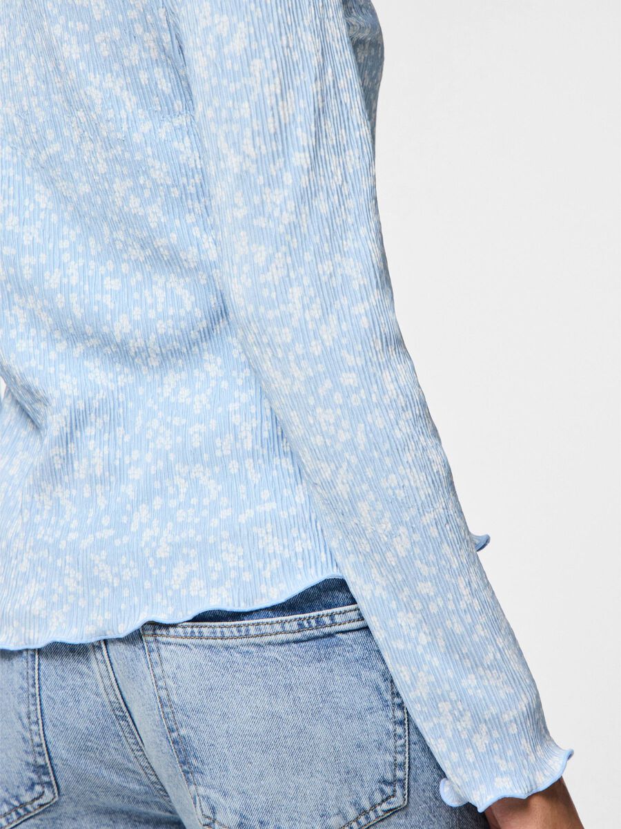 Carousel image - PCFLORA LONG SLEEVED TOP, Cashmere Blue | 4