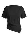 Product image thumbnail - PCSIRENE DRAPY T-SHIRT, Black | 5