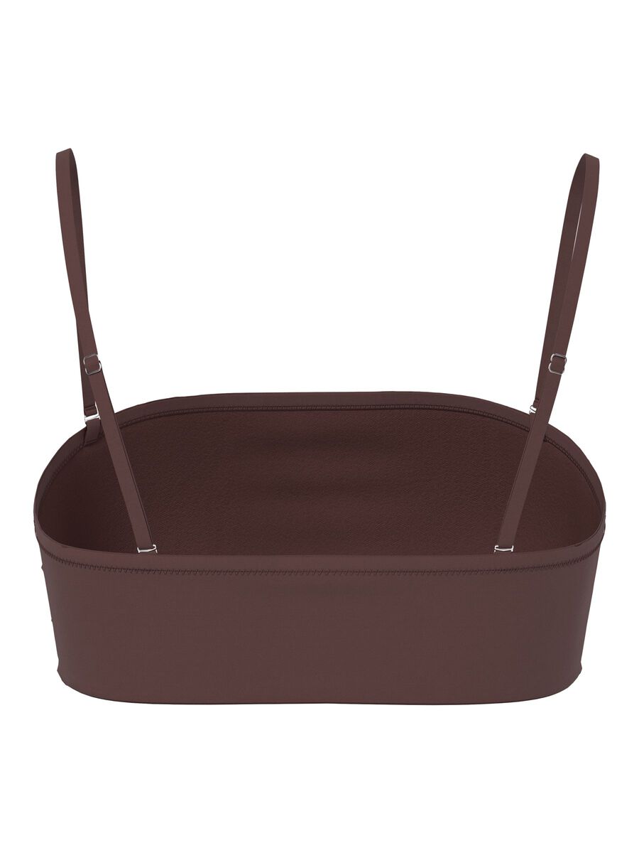 Carousel image - PCBAOMI BIKINI DETACH STRAP BANDEAU TOP, Deep Mahogany | 7