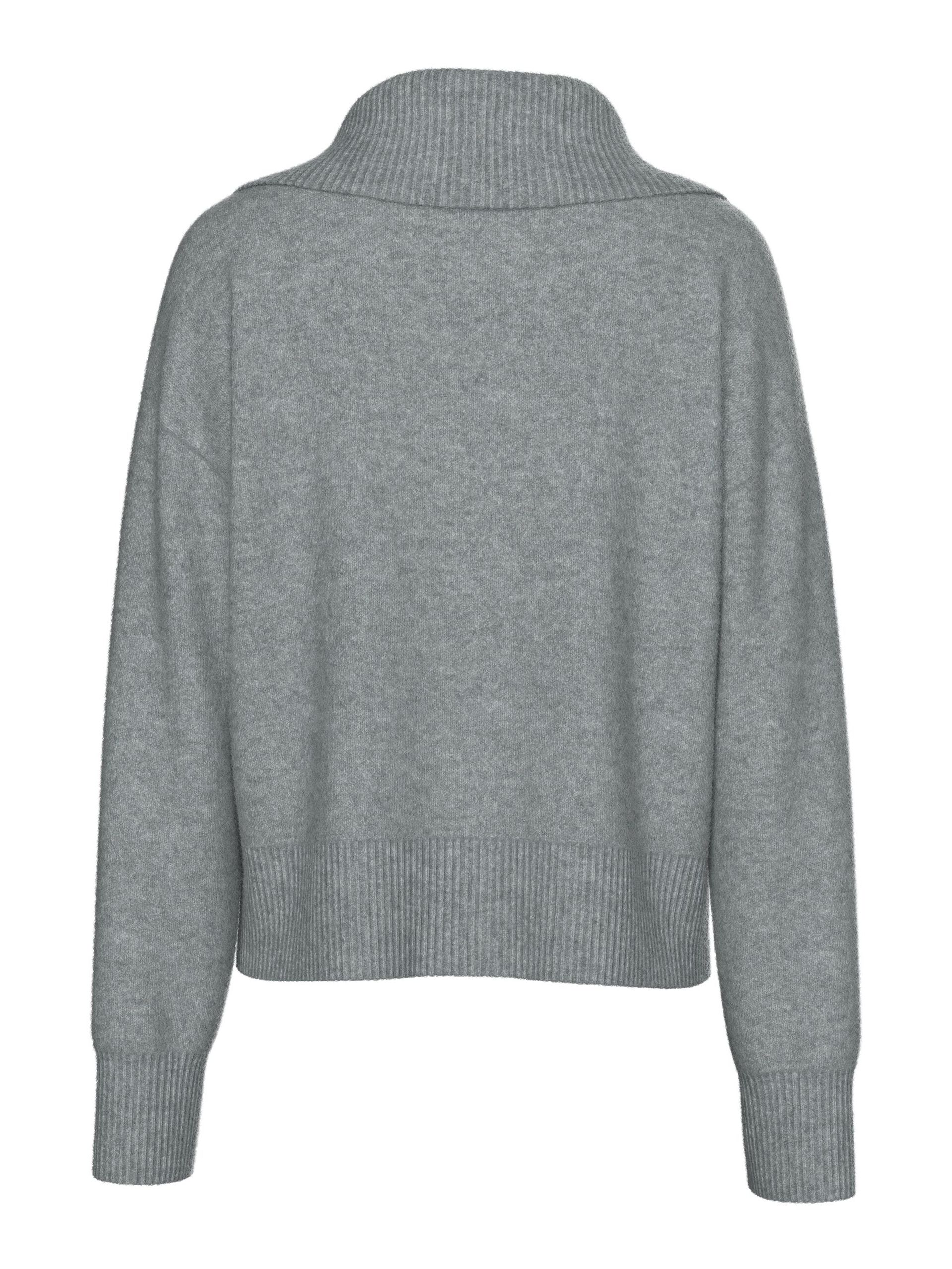 Carousel image - PCMALOU STRICKJACKE, Medium Grey Melange | 6
