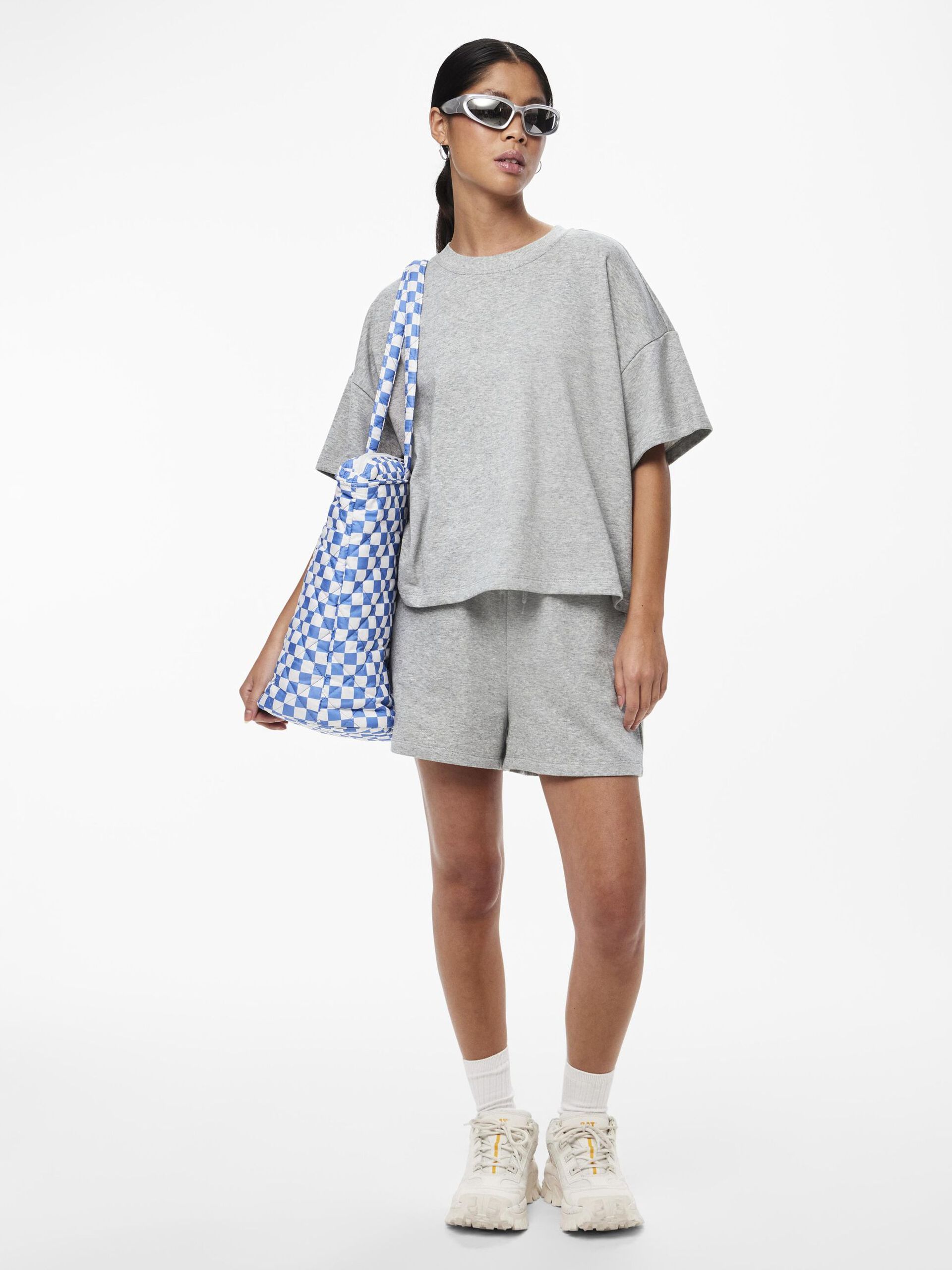 Carousel image - PCCHILLI SHORT SLEEVED TOP, Light Grey Melange | 5