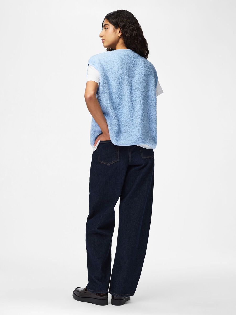 Product carousel image - PCKATTY TEDDY VEST, Cashmere Blue | 2