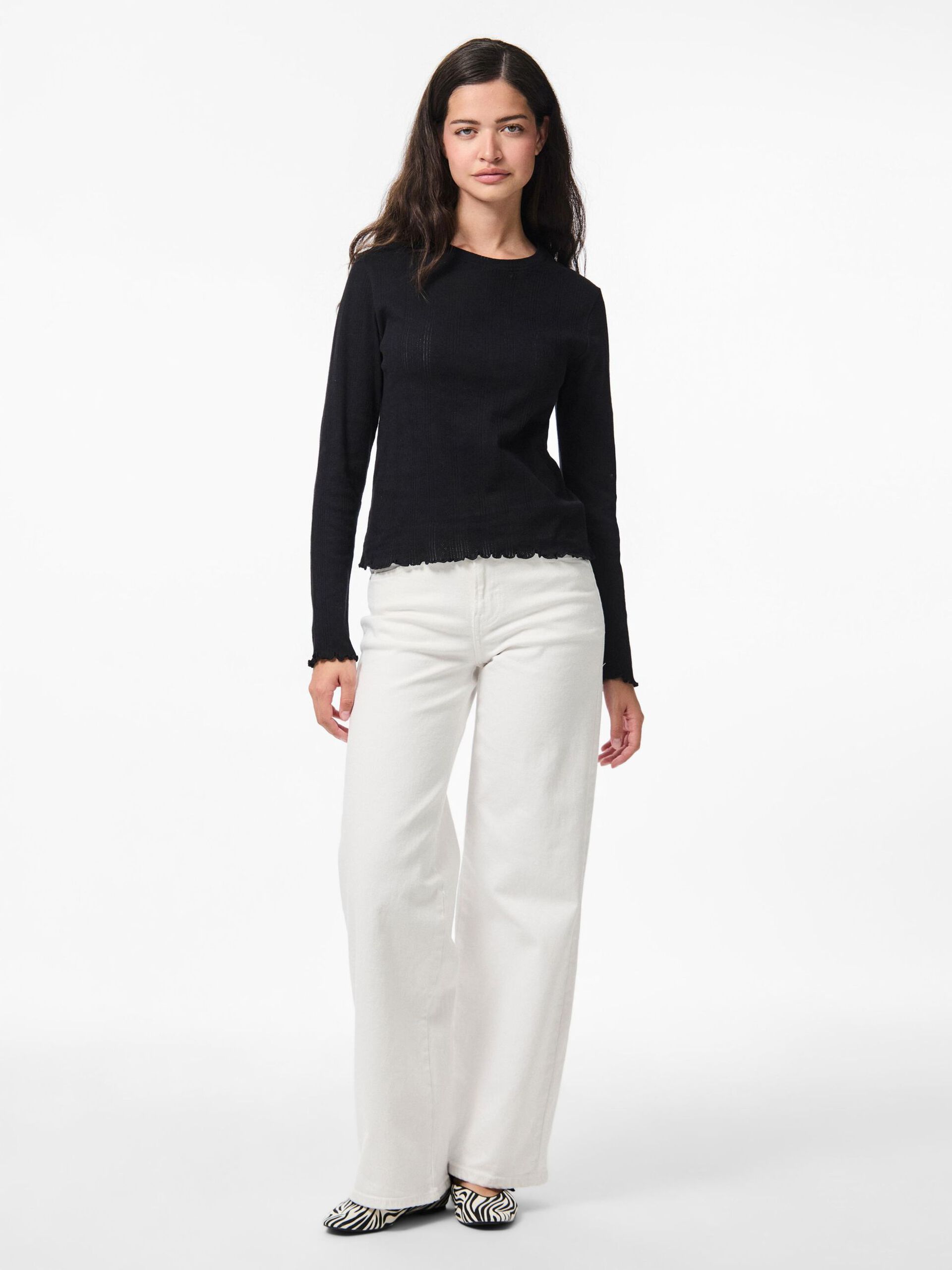 Carousel image - TOP A MANICHE LUNGHE, Black | 3