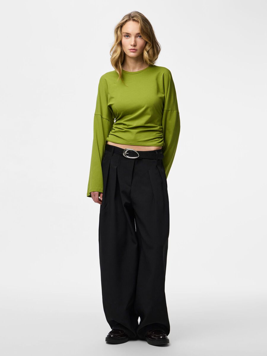 Carousel image - PCALLI  LONG SLEEVED TOP, Woodbine | 3