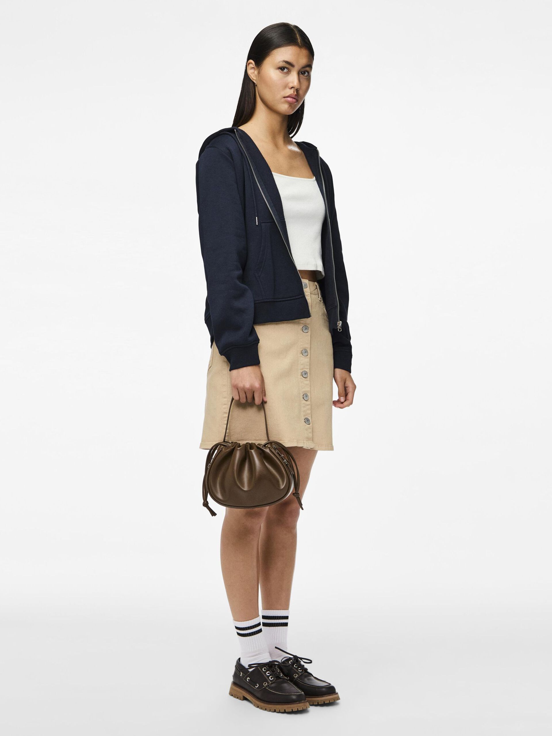 Carousel image - PCCHILLI ZIP-UP HOODIE, Sky Captain | 5