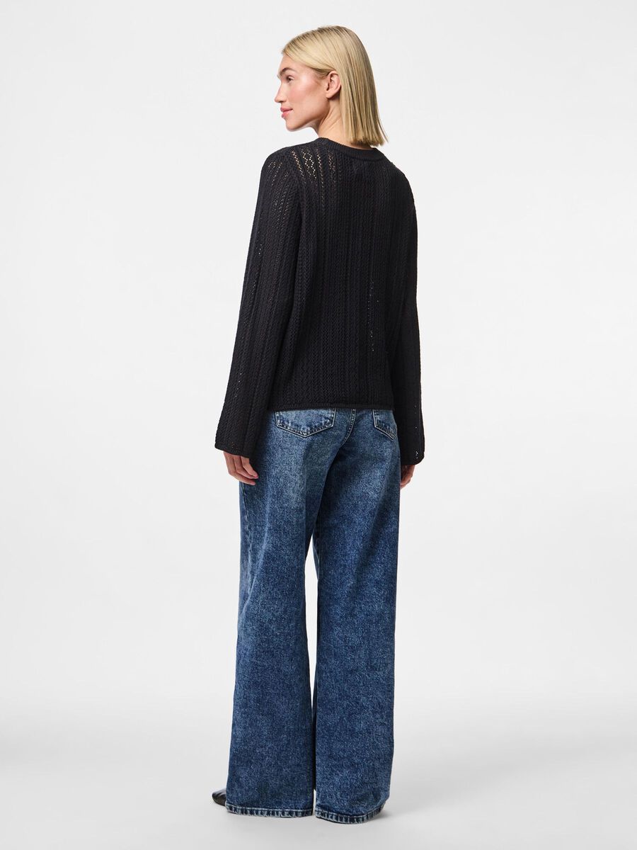 Product carousel image - PCNUKA STRIKKET PULLOVER, Black | 2