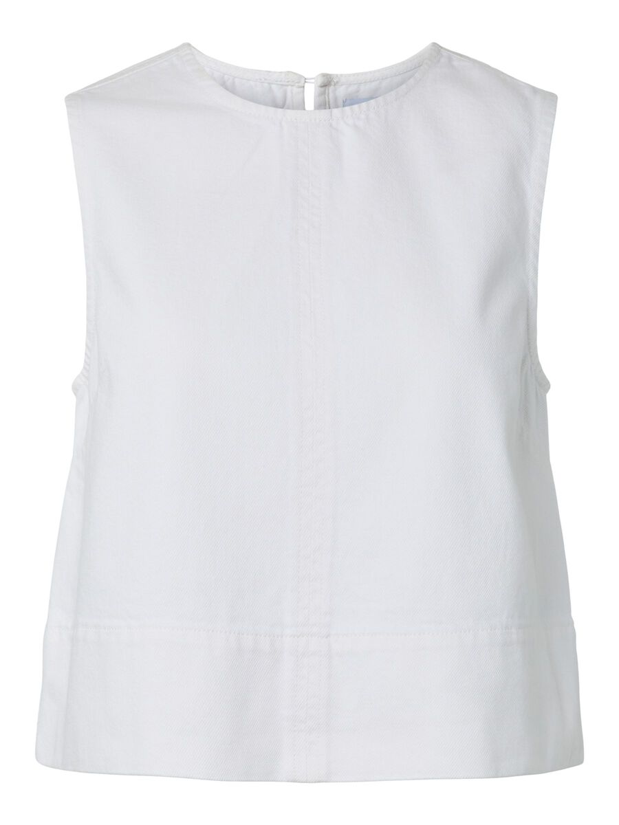 Carousel image - PCSKY DENIM TOP, Bright White | 6