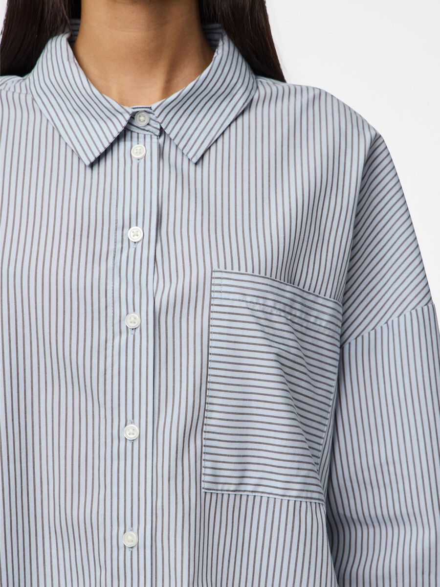 Product carousel image - PCFELINE  STRIPED SHIRT, Cashmere Blue | 2