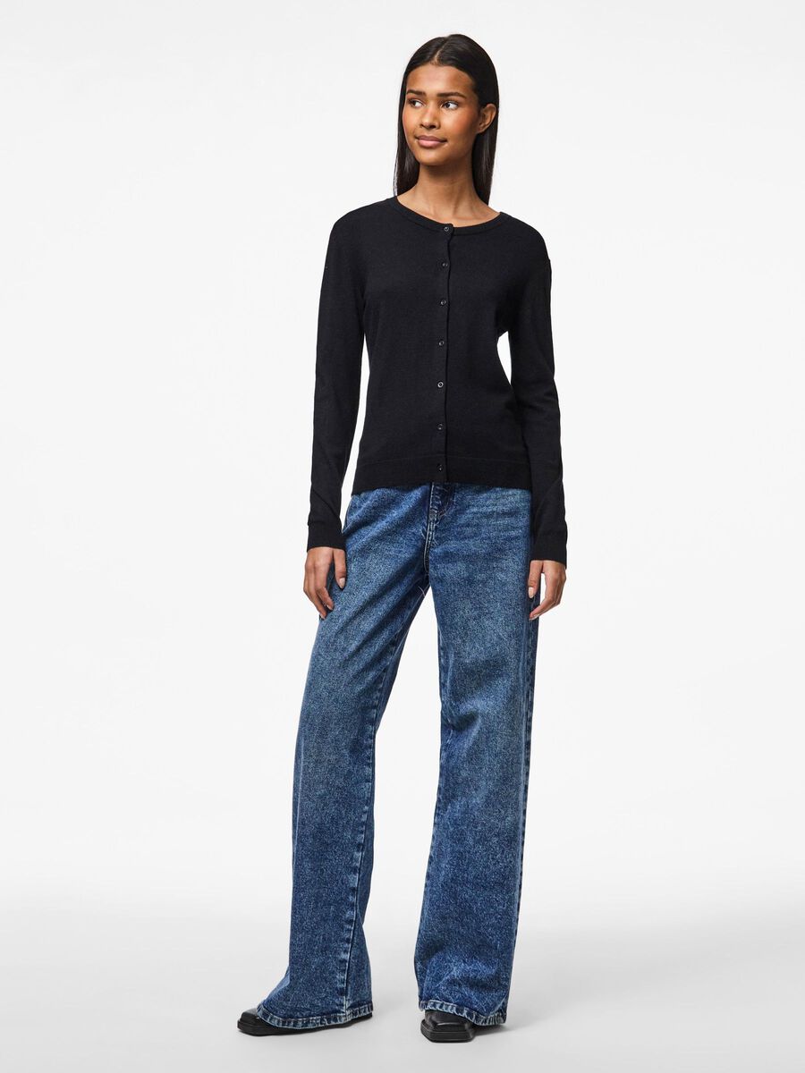 Carousel image - PCNORA GEBREID VEST, Black | 3