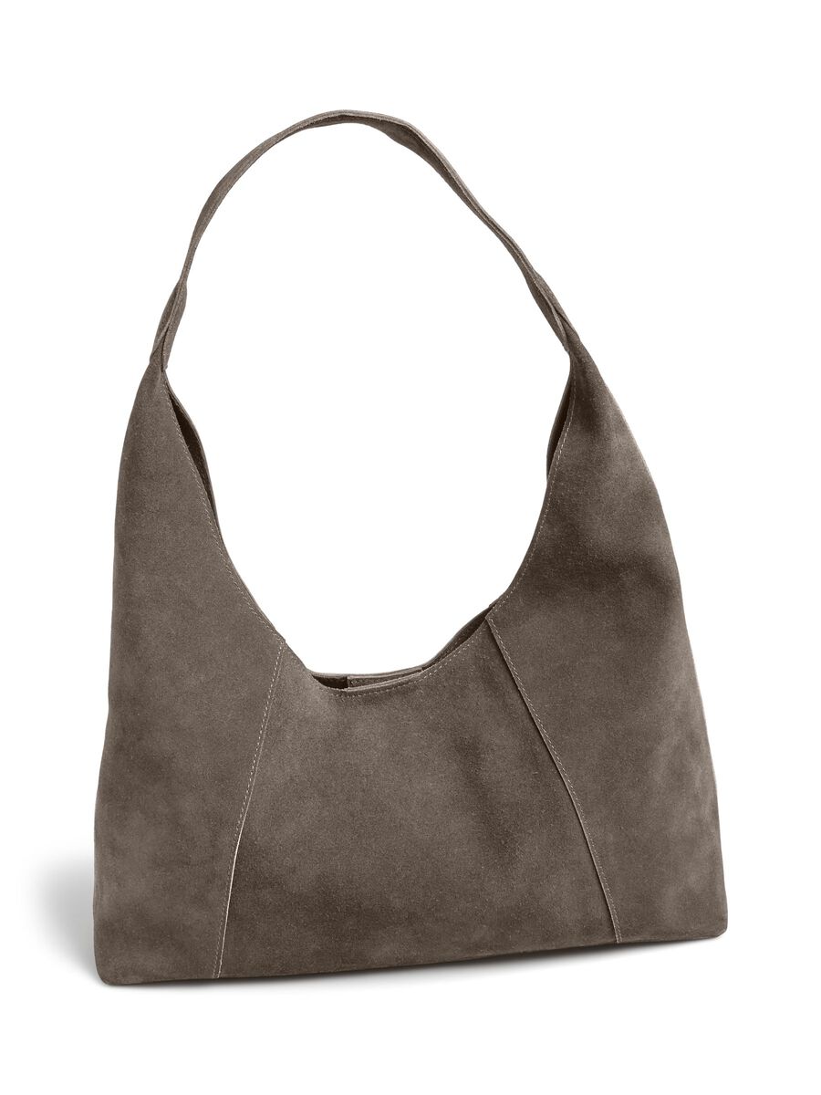Carousel image - PCJOYE SUEDE HOBO BAG, Morel | 1