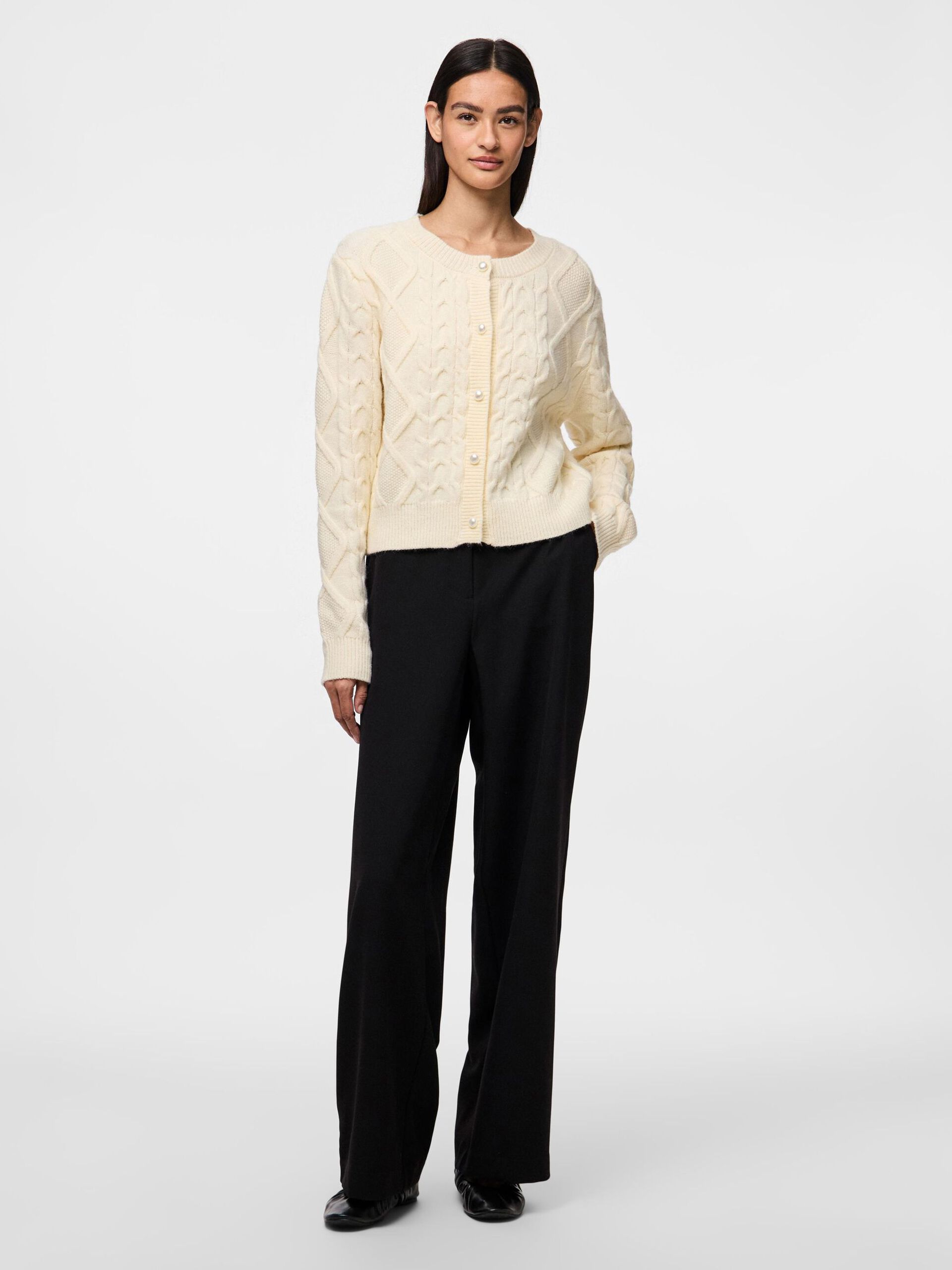 Carousel image - CARDIGAN A MAGLIA, Cloud Dancer | 3