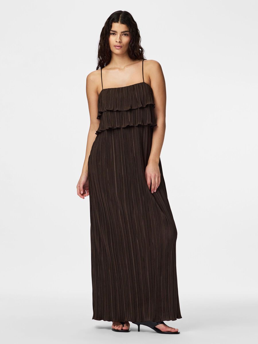 Product carousel image - PCAMBER - SUPERPOS&Eacute;E ROBE LONGUE, Hot Fudge | 1