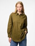 Product image thumbnail - PCMAISIE DENIM SHIRT, Military Olive | 1