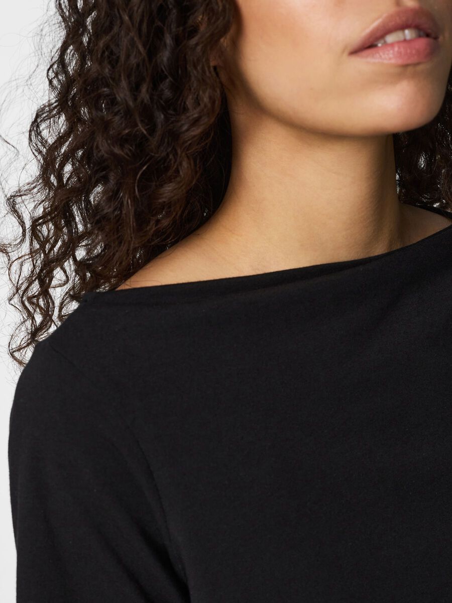 Carousel image - PCSIRENE DRAPY T-SHIRT, Black | 6