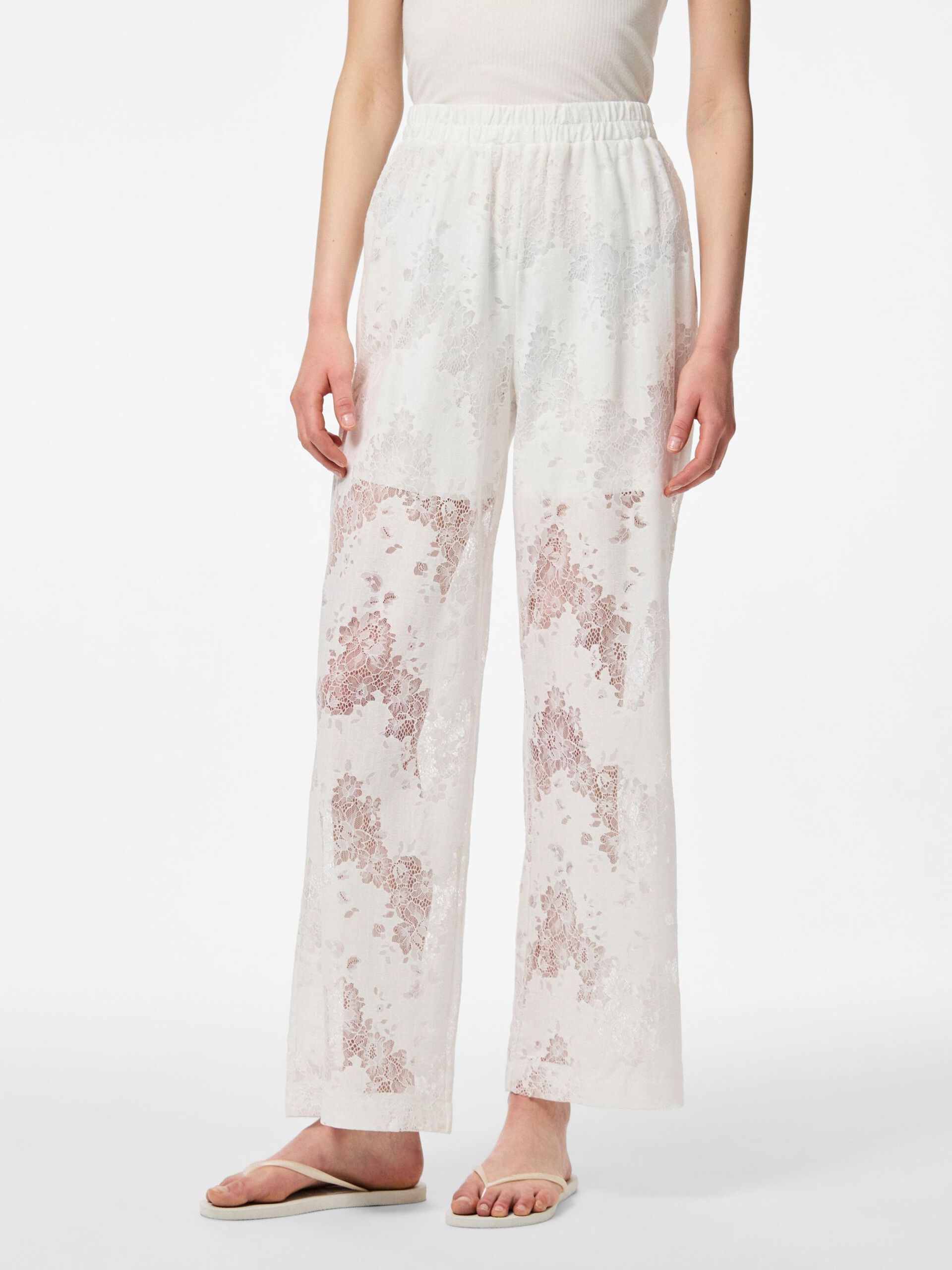 Carousel image - PCNORINNE STRAIGHT-LEG TROUSERS, Cloud Dancer | 4