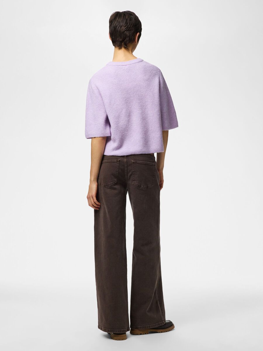 Carousel image - PCSILLY KURZARM STRICKTOP, Pastel Lilac | 2