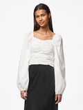 Product image thumbnail - PCMALYSIA LONG SLEEVED TOP, Cloud Dancer | 1