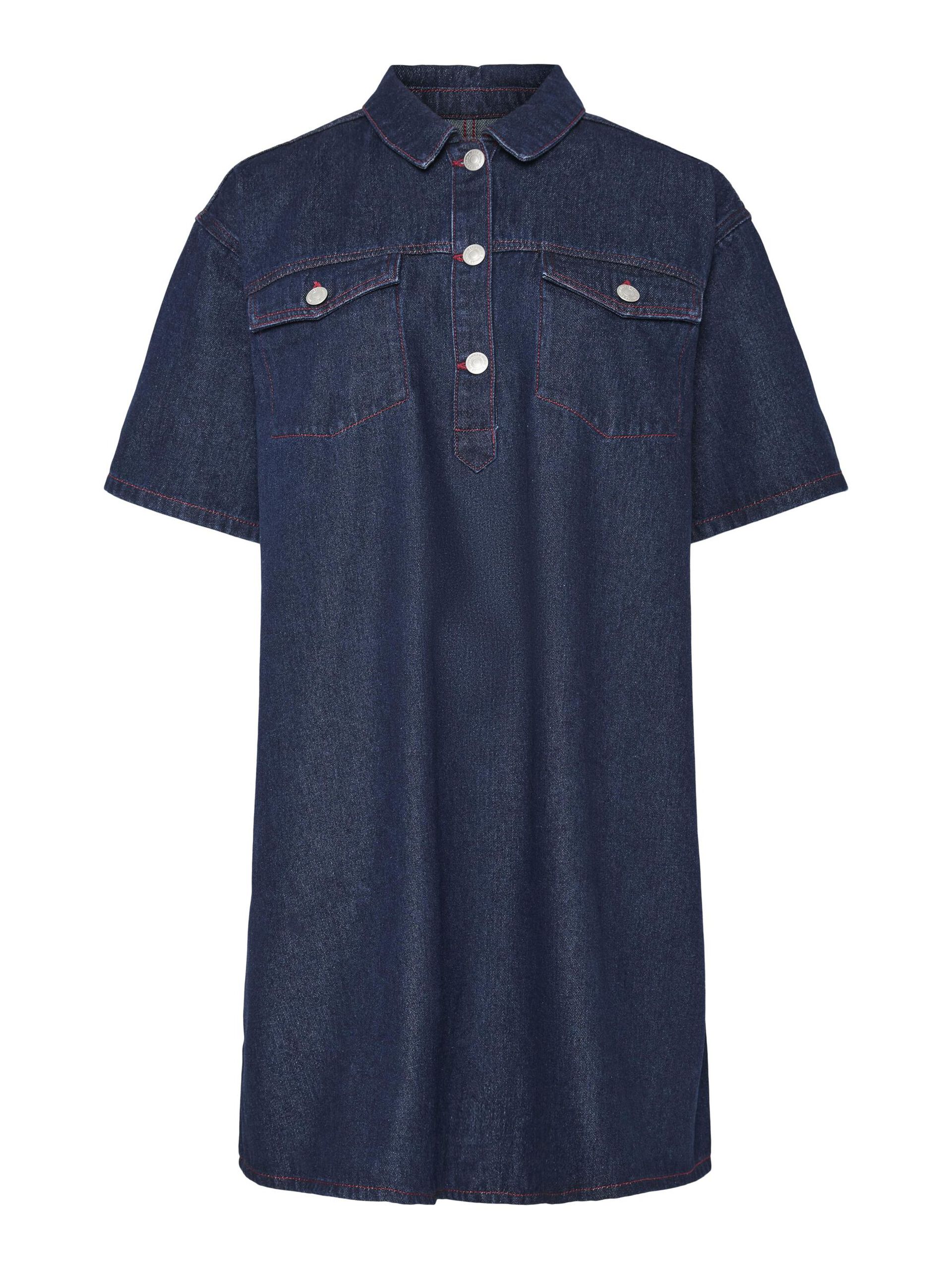 Carousel image - PCDEMI DENIM DRESS, Blue Indigo | 5