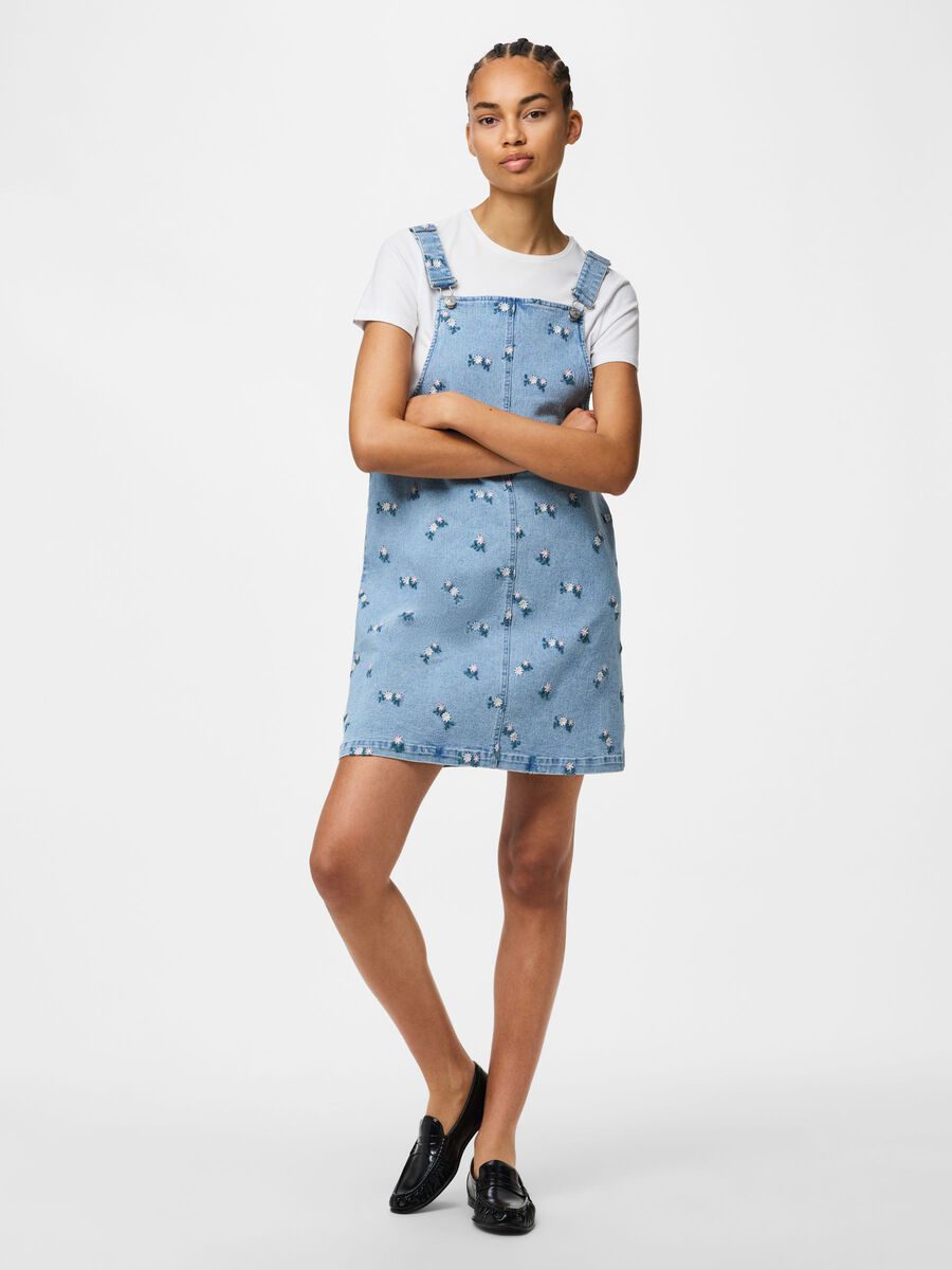 Product carousel image - PCFLORA DENIM SPENCER DRESS, Light Blue Denim | 1