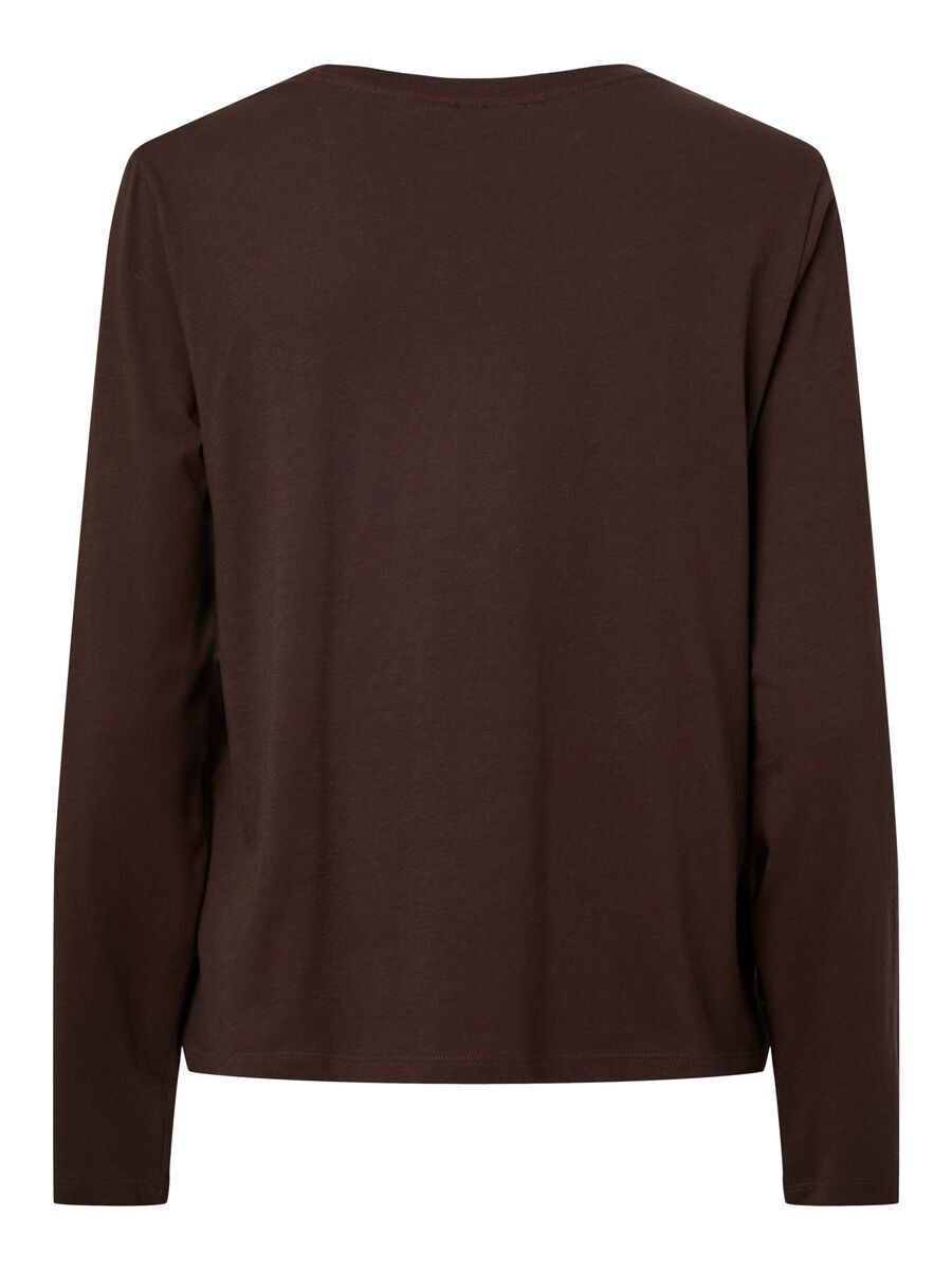 Carousel image 6 PCASHLEY FIT  LONG SLEEVED TOP, Hot Fudge