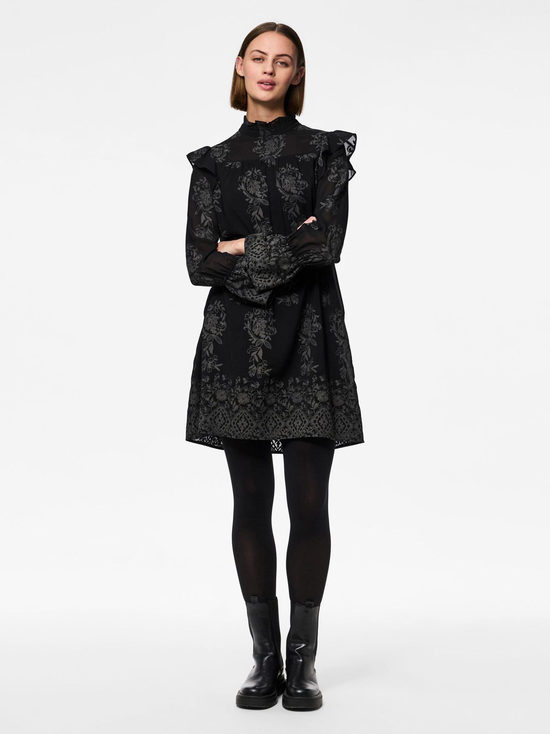 Carousel image - VESTITO A MANICHE LUNGHE, Black | 3