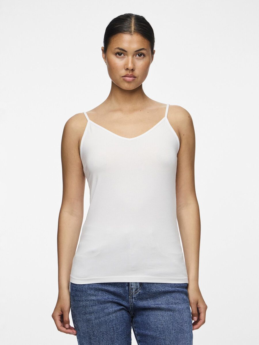 Product carousel image - PCSIRENE SLEEVELESS TOP, Bright White | 1