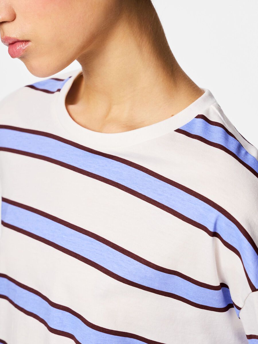 Carousel image - PCMILA LOOSE T-SHIRT MET LANGE MOUWEN, Hydrangea | 6