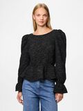 Product image thumbnail - PCMOLLY PEPLUM BLOUSE, Black | 1