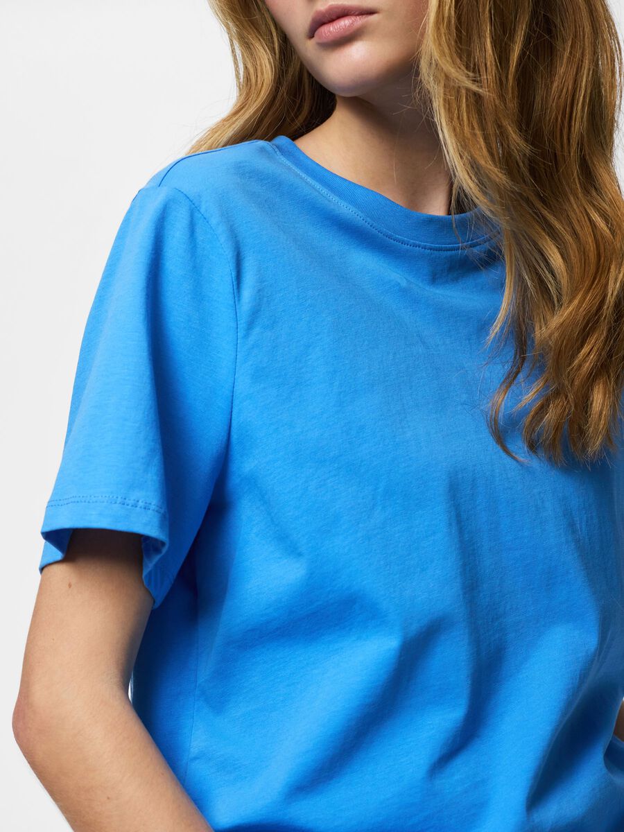 Carousel image - PCRIA BOMULL T-SHIRT, Azure Blue | 4