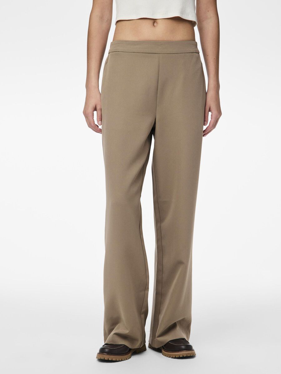 Product carousel image - PCBOZZY WIDE-LEG TROUSERS, Fossil | 1