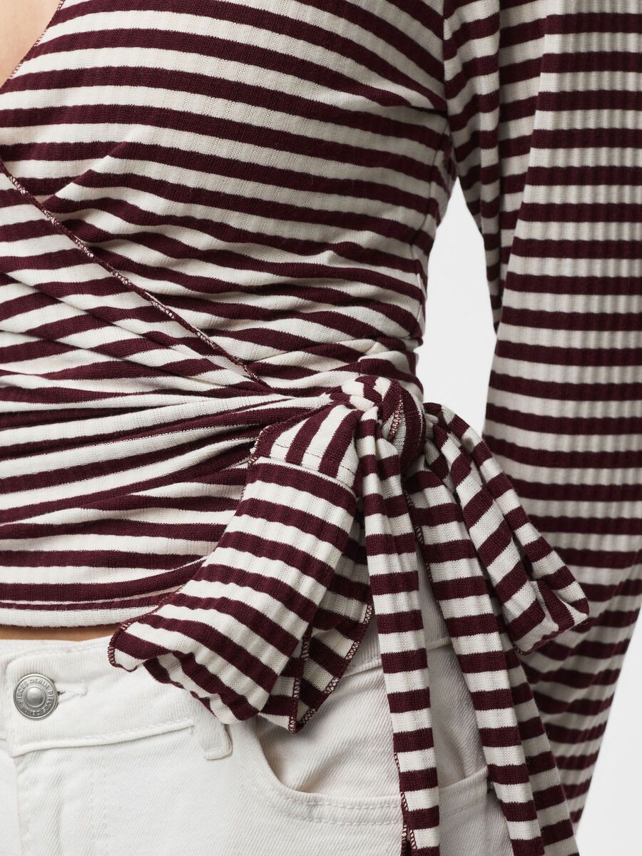 Carousel image - PCLAYA WRAP TOP, Tawny Port | 7