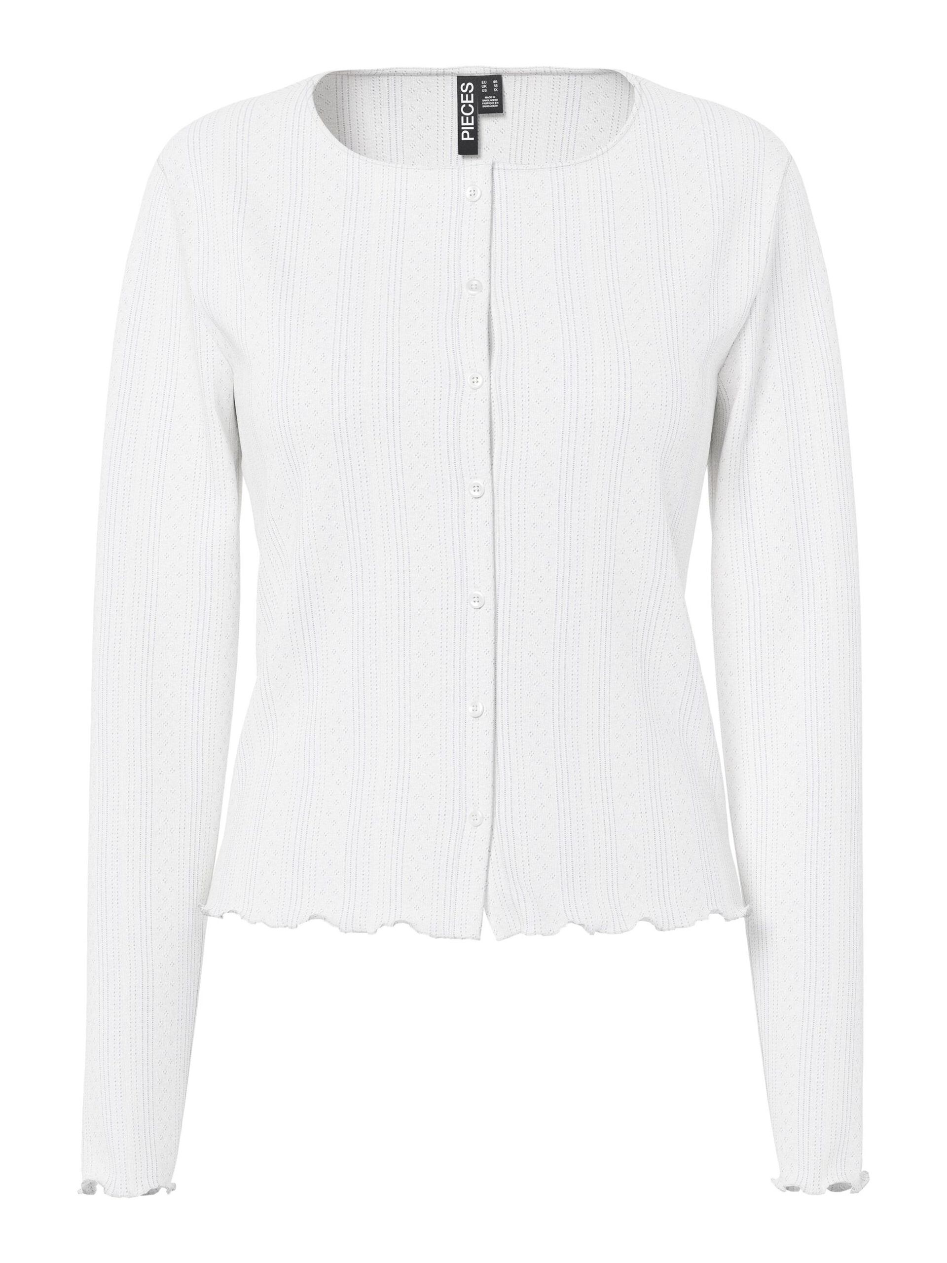 Carousel image - PCMARIE POINTELLE CARDIGAN, Cloud Dancer | 5