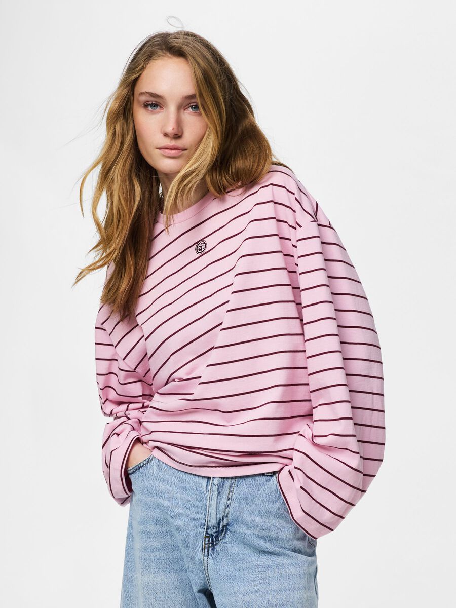 Product carousel image - PCSADIE BARREL LONG-SLEEVED T-SHIRT, Roseate Spoonbill | 1