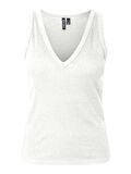 Product image thumbnail - PCBELLA V-HALS TANKTOP, Bright White | 1