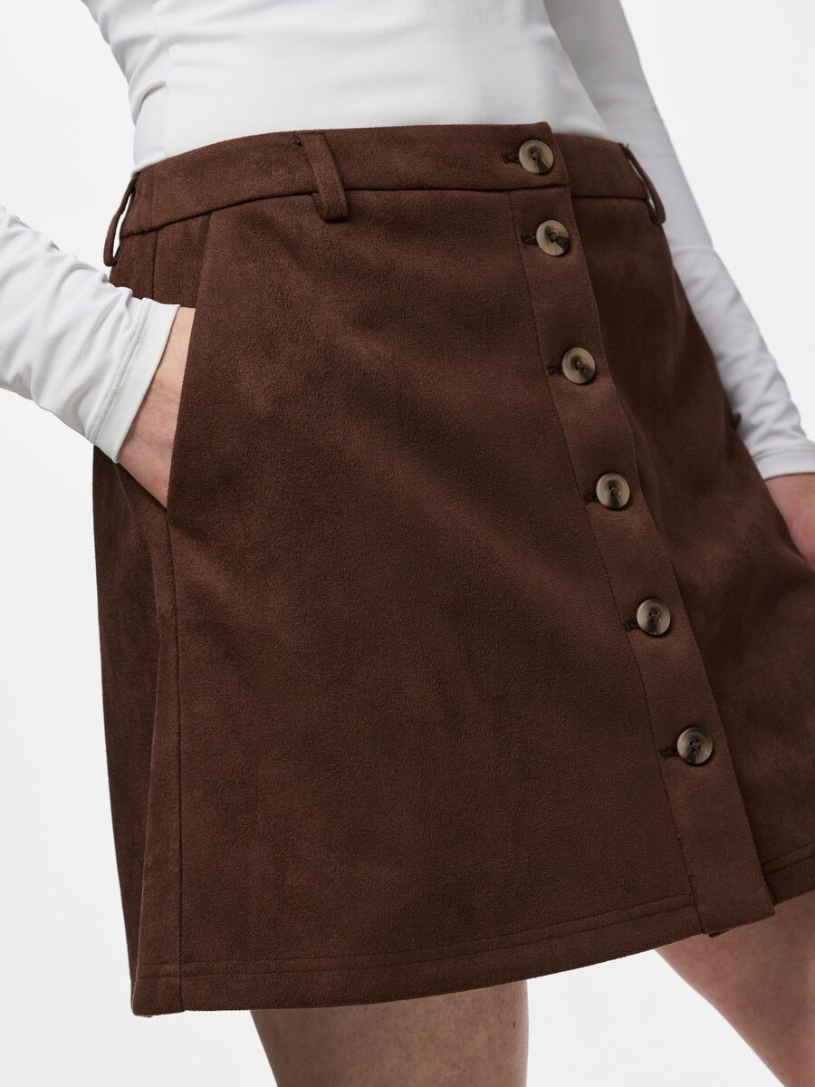 Carousel image 4 PCRAKEL BRUSHED HW  MINI SKIRT, Chicory Coffee