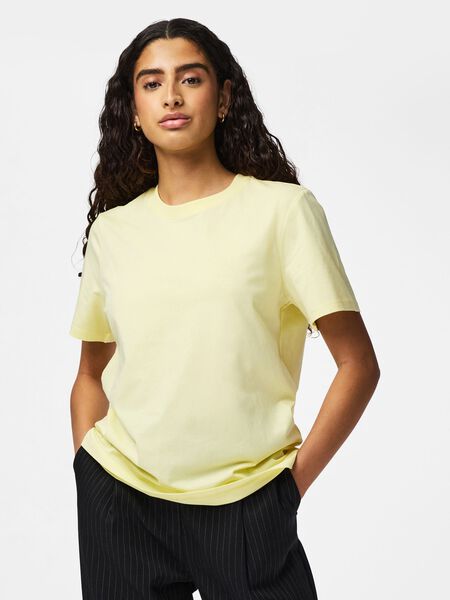 Pieces PCRIA COTTON T-SHIRT, French Vanilla, highres - 17140802_FrenchVanilla_003.jpg