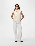 Product image thumbnail - PCGRACE DENIM POLO OBERTEIL, Ecru | 7