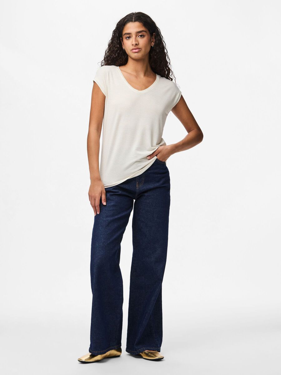 Carousel image - PCBILLO PAILLETTES T-SHIRT, Bright White | 3