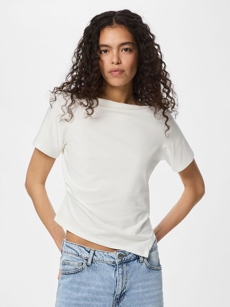 Product carousel image - PCSIRENE DRAPERT T-SKJORTE, Cloud Dancer | 1