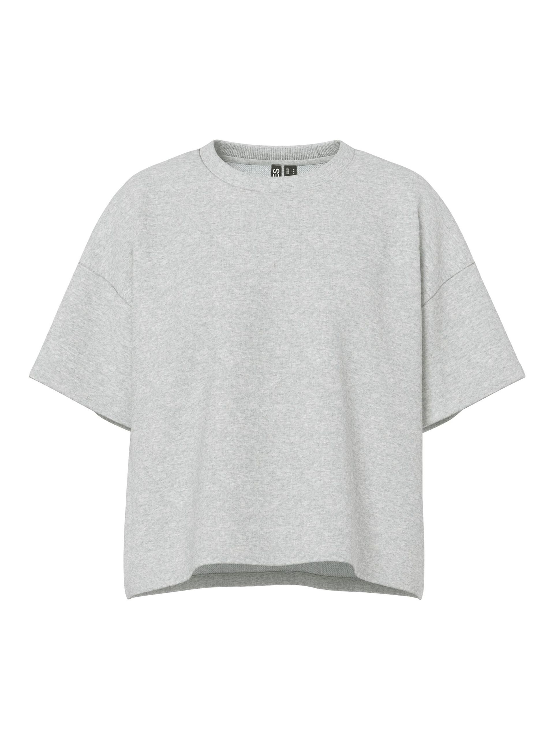 Carousel image - PCCHILLI SHORT SLEEVED TOP, Light Grey Melange | 6